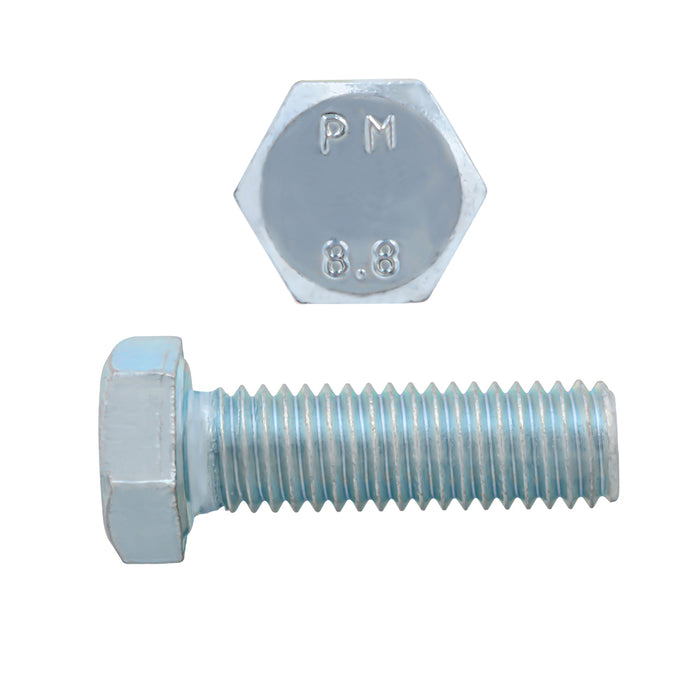 H. Paulin 608-318 Paulin M8-1.25 x 25mm Metric Hex Head Cap Screws CL 8.8 Coarse Zinc DIN933 FT 100 Pcs