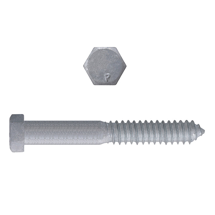 H. Paulin B854-730 Paulin 3/4" x 6" Hex Lag Bolts Steel Galvanized 50 pcs