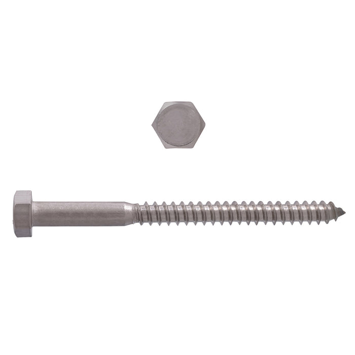 H. Paulin 5003-459 Paulin 5/16" x 4" Hex Lag Bolts 18.8 Stainless Steel 20 pcs