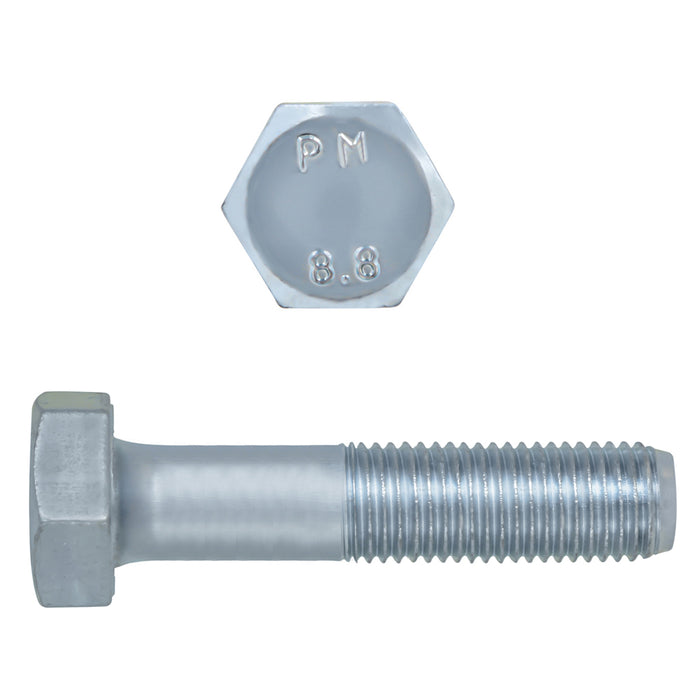 H. Paulin 009-158 Paulin M10-1.25 x 50mm Metric Hex Head Cap Screws CL 8.8 Fine Zinc DIN960 PT 1 Pc