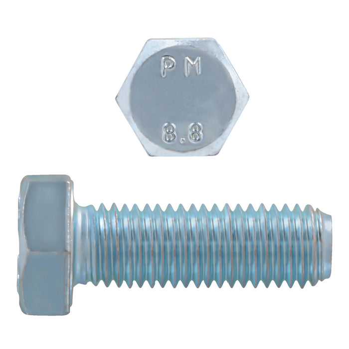 H. Paulin (680) 608-522 Paulin M20-2.50 x 50mm Metric Hex Head Cap Screws CL 8.8 Coarse Zinc DIN933 FT 25 Pcs