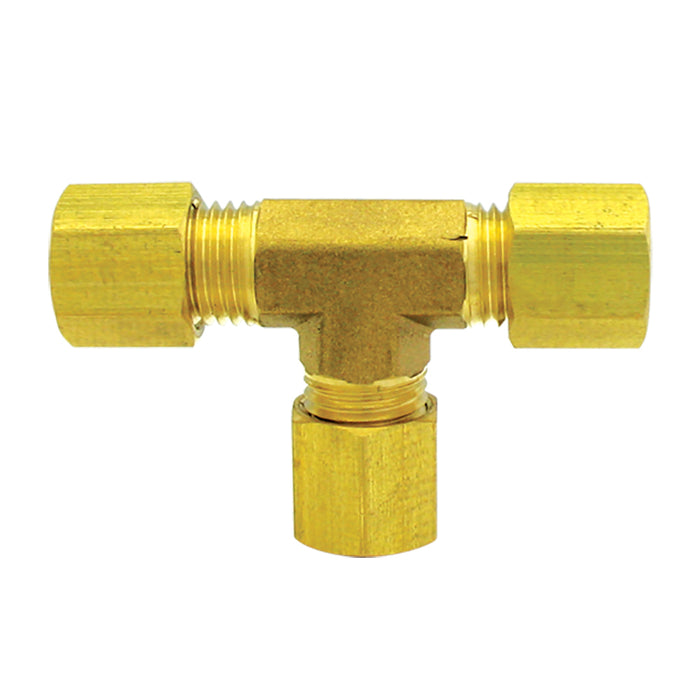 H. Paulin 009-397 Dominion 1/4" Compression Tee- tube all ends Brass 1Pcs