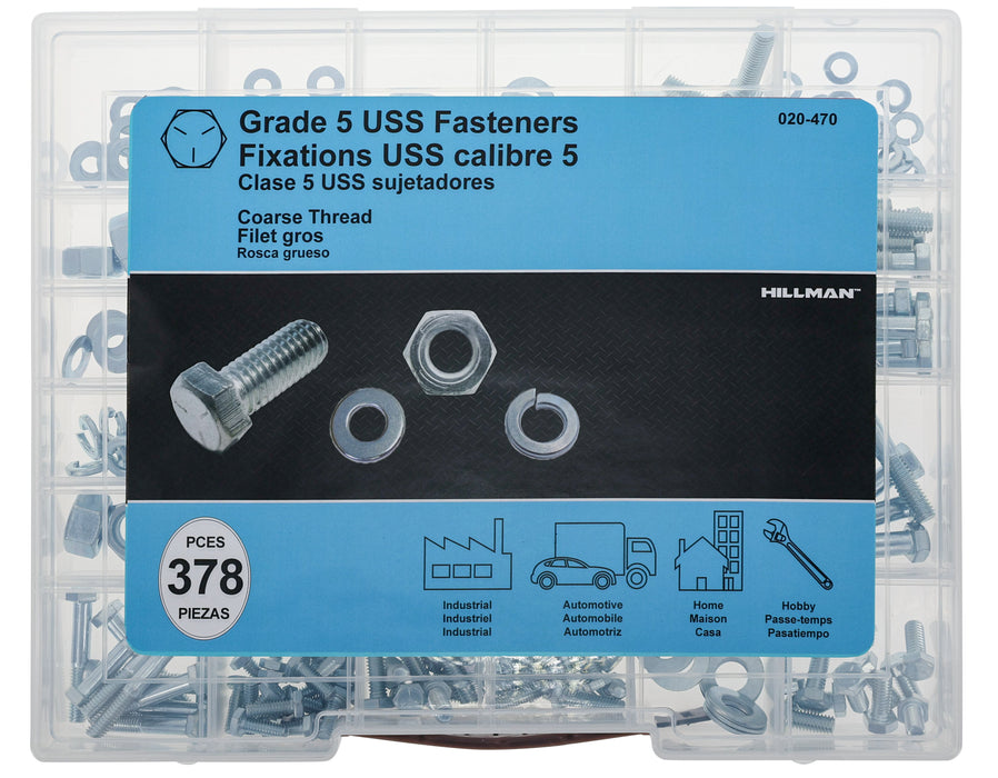 H. Paulin 020-470 Needa USS Standard Gr. 5 Hardware Tray, 378 pieces