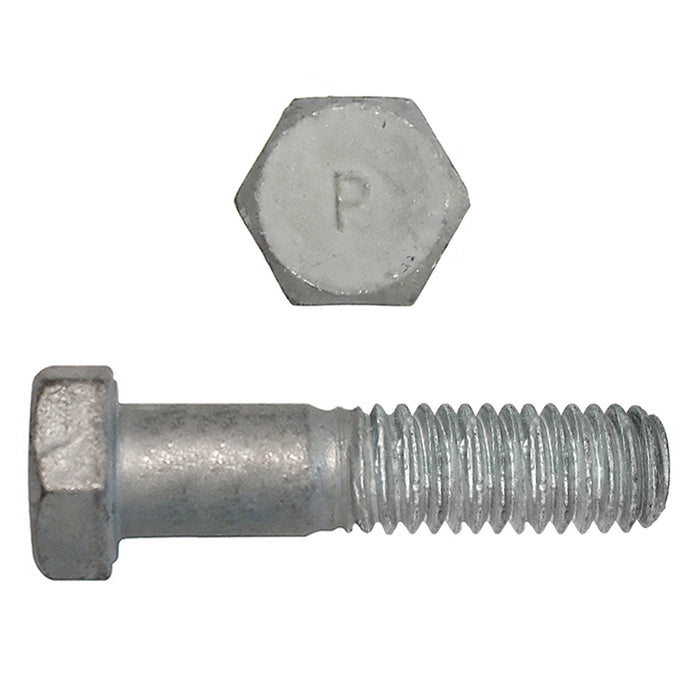 H. Paulin B850-586 Paulin 1/2"-13 x 2" Hex Head Cap Screws Grade 2 UNC Galvanized PT 250 Pcs