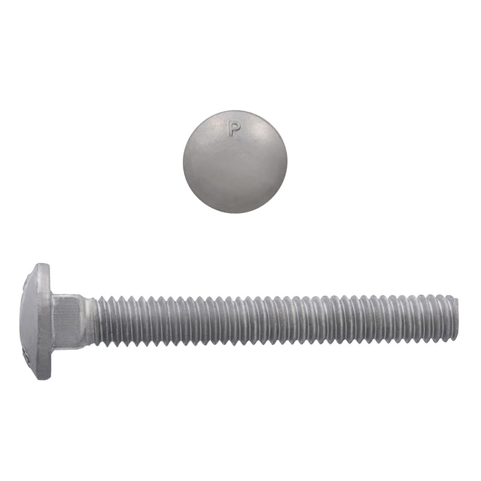 H. Paulin (680) 852-316 Paulin 1/4"-20 x 2" Carriage Bolts Galvanized Grade 2 UNC FT 100 Pcs