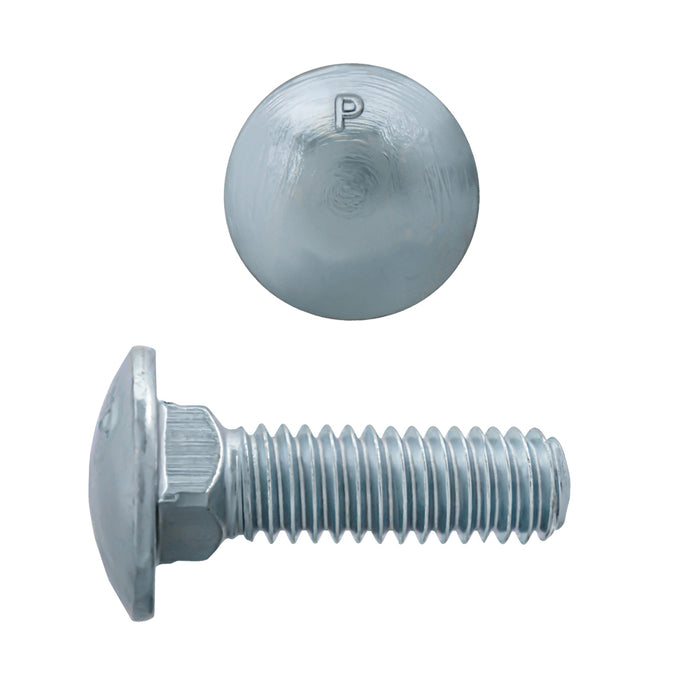 H. Paulin (680) 129-442 Paulin 5/16"-18 x 3/4" Carriage Bolts Zinc Grade 2 UNC FT 100 Pcs