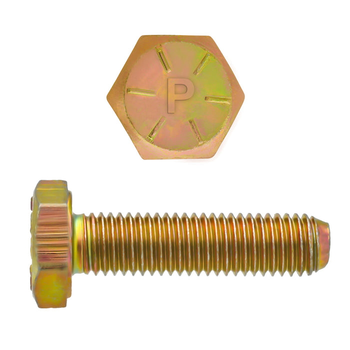 H. Paulin 080-444 Paulin 5/16"-24 x 1" Hex Head Cap Screws Grade 8 UNF Zinc-Yellow PT 100 Pcs