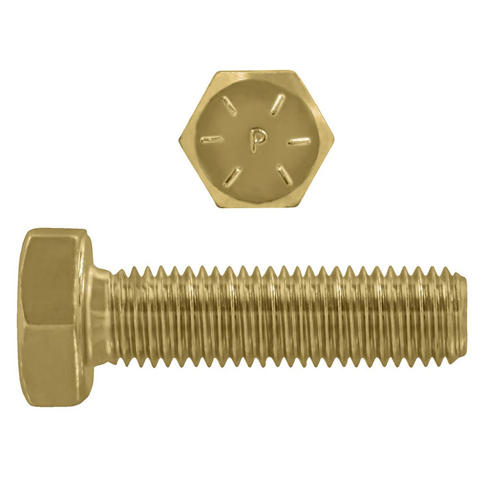 H. Paulin (680) 079-675 Paulin 5/8"-11 x 2" Hex Head Cap Screws Grade 8 UNC Zinc-Yellow FT 25 Pcs