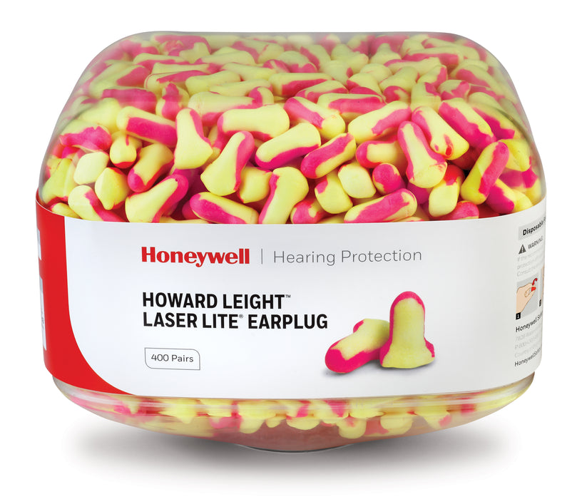 North Safety (399) HL400-LL-REFILL Howard Leight Laser Lite Hi-Visibility Earplug Refill for HL400 Dispenser, 800 Pairs (Two 400-Pair Canisters), NRR 32 (HL400-LL-REFILL)