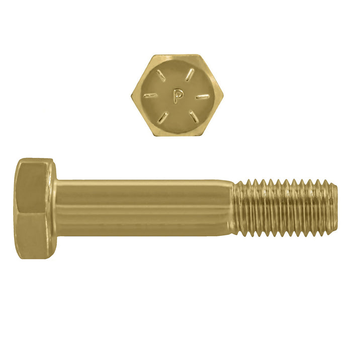 H. Paulin (680) 079-639 Paulin 9/16"-12 x 4-1/2" Hex Head Cap Screws Grade 8 UNC Zinc-Yellow PT 25 Pcs