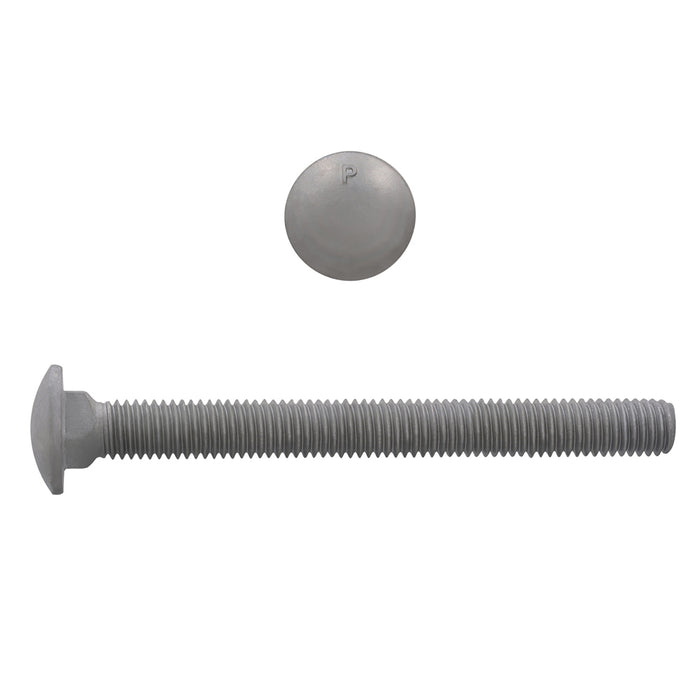 H. Paulin B852-596 Paulin 1/2"-13 x 5" Carriage Bolts Galvanized Grade 2 UNC FT 100 Pcs