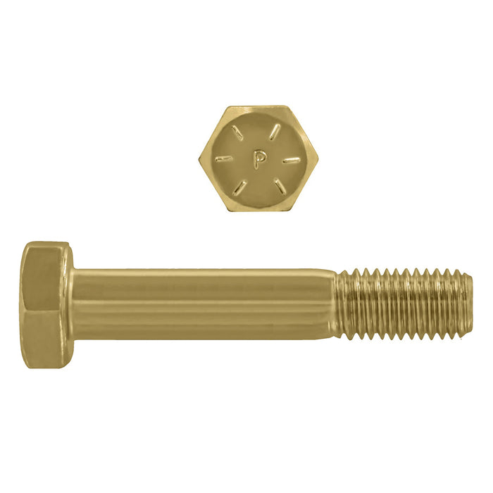H. Paulin (680) B079-595 Paulin 1/2"-13 x 4-1/2" Hex Head Cap Screws Grade 8 UNC Zinc-Yellow PT 125 Pcs