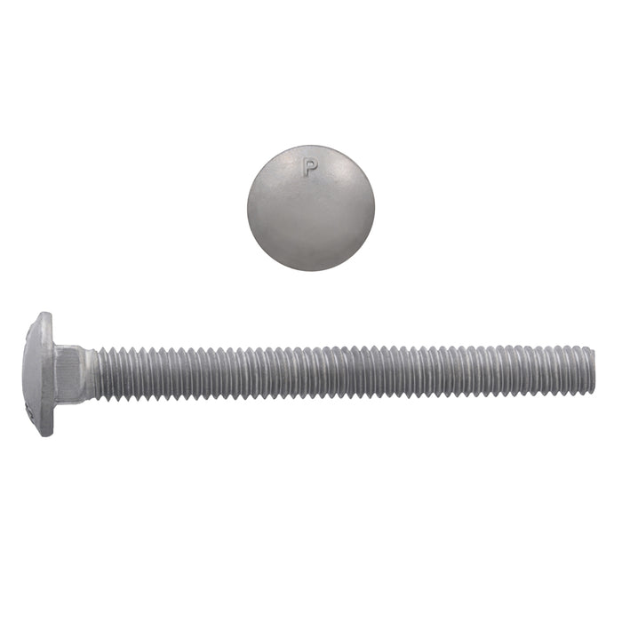 H. Paulin 852-502 Paulin 3/8"-16 x 3-1/2" Carriage Bolts Galvanized Grade 2 UNC FT 100 Pcs