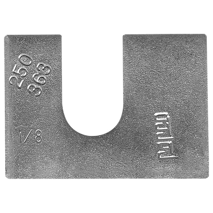 H. Paulin 910-1725 Papco 1/2" slot x 1-1/4" Body Shims Zinc 4Pcs