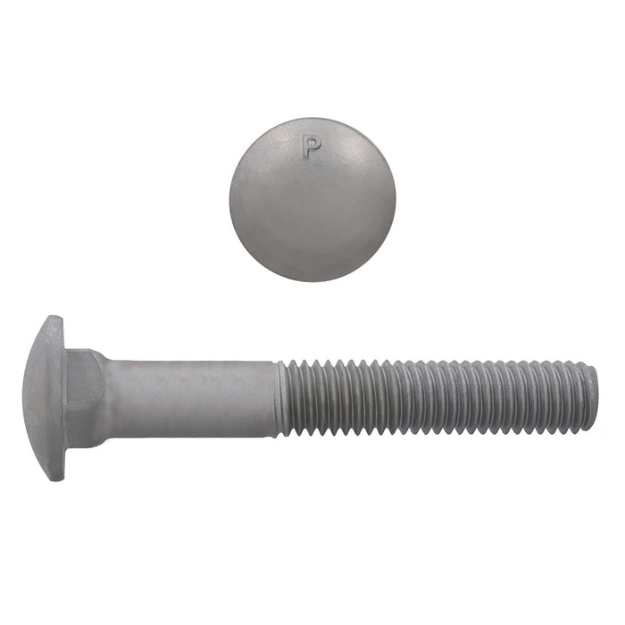 H. Paulin B852-696 Paulin 5/8"-11 x 10" Carriage Bolts Galvanized Grade 2 UNC PT 45 Pcs