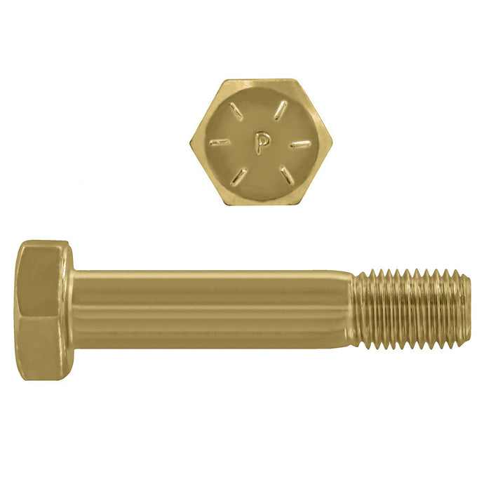 H. Paulin (680) B079-817 Paulin 1"-8 x 6-1/2" Hex Head Cap Screws Grade 8 UNC Zinc-Yellow PT 20 Pcs