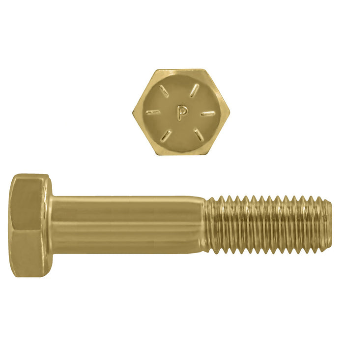 H. Paulin (680) 009-062 Paulin 1/2"-13 x 3" Hex Head Cap Screws Grade 8 UNC Zinc-Yellow PT 2 Pcs