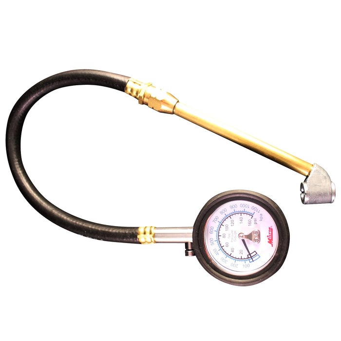 Milton s-936 Milton (S-936) High Pressure Dial Tire Pressure Gauge - Dual Head Air Chuck, 12" Hose