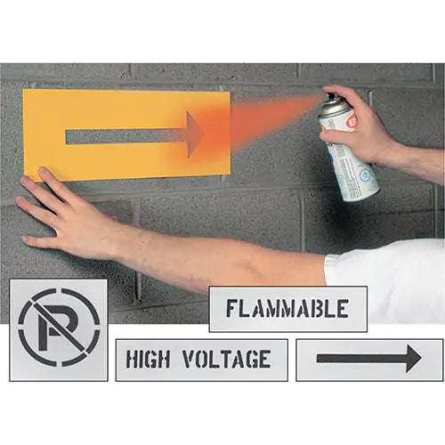 Safety Sign Stencils Language - 12418