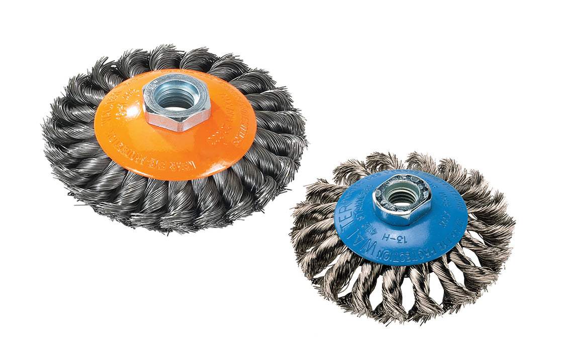 Walter (365) 13H514 5" X 5/8" STAINLESS STEEL SAUCER CUP BRUSH KNOT TWISTED WIRE