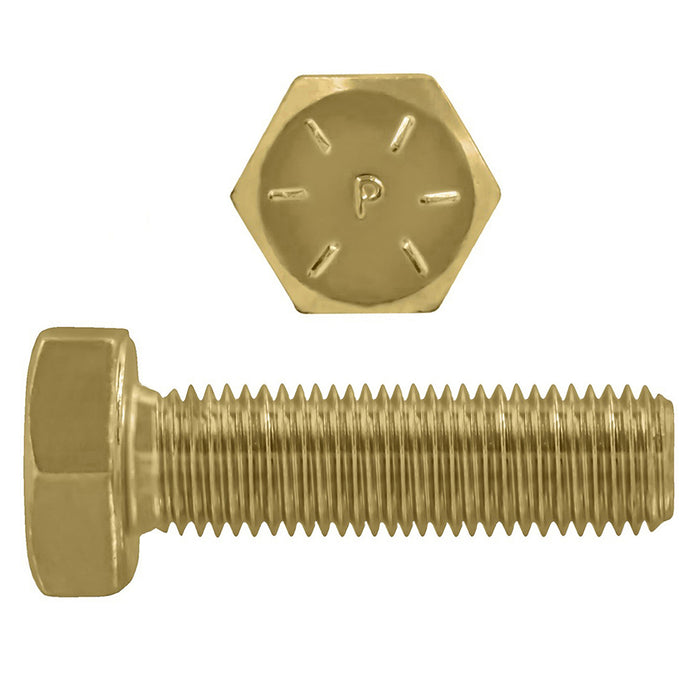 H. Paulin B079-807 Paulin 1"-8 x 3" Hex Head Cap Screws Grade 8 UNC Zinc-Yellow FT 40 Pcs