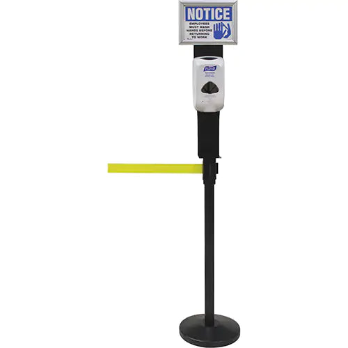Sign & Dispenser Holder for Crowd Control Post - SGU793