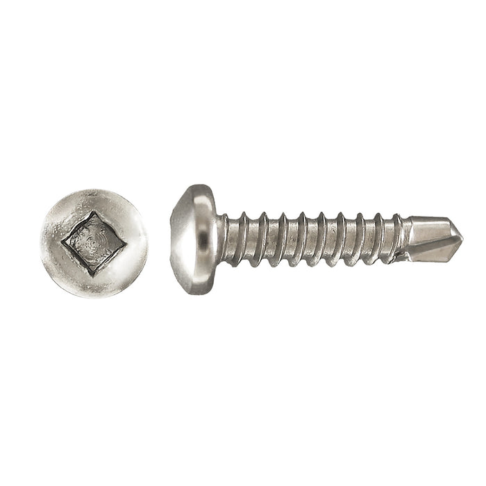 H. Paulin 232-032 Paulin No.8 X 1/2" Square Head Tapping Screws Drill-X® Zinc 100pcs