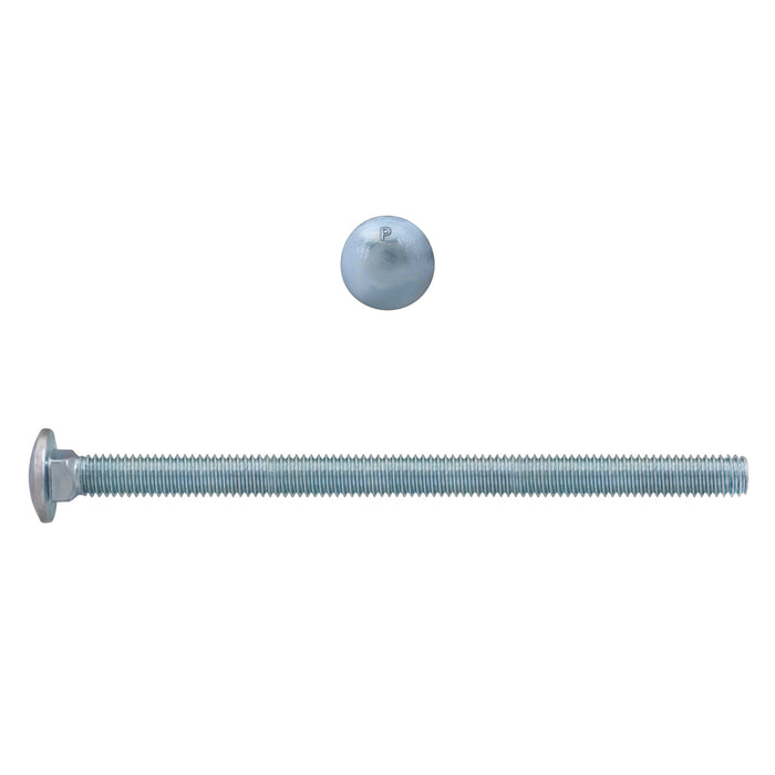 H. Paulin (680) B129-509 Paulin 3/8"-16 x 6" Carriage Bolts Zinc Grade 2 UNC FT 150 Pcs