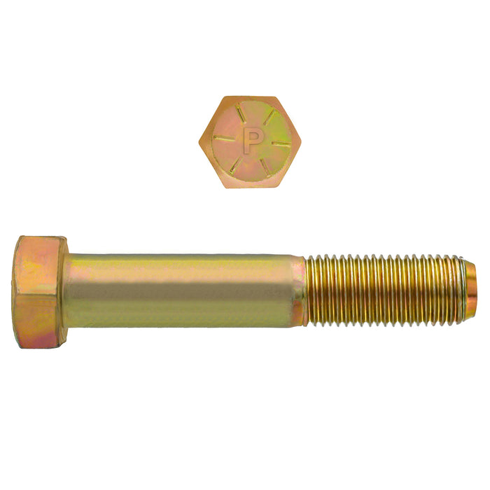 H. Paulin (680) B080-771 Paulin 7/8"-14 x 4-1/2" Hex Head Cap Screws Grade 8 UNF Zinc-Yellow PT 40 Pcs