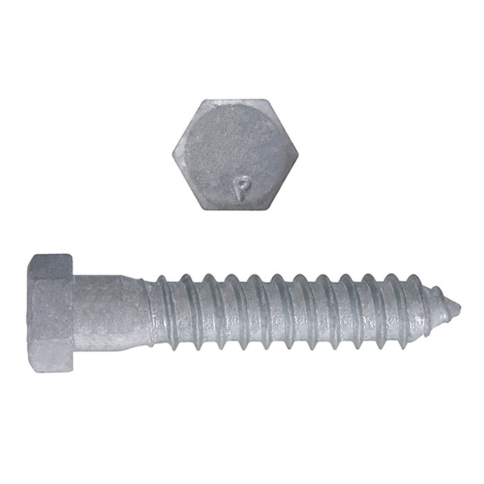 H. Paulin B854-496 Paulin 3/8" x 2" Hex Lag Bolts Steel Galvanized 600 pcs