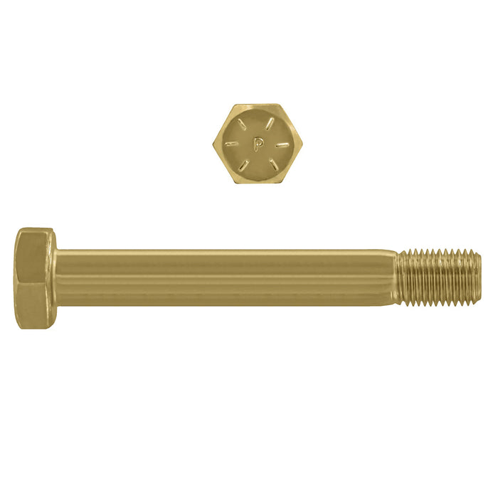 H. Paulin B079-900 Paulin 1-1/4"-7 x 8" Hex Head Cap Screws Grade 8 UNC Zinc-Yellow PT 10 Pcs