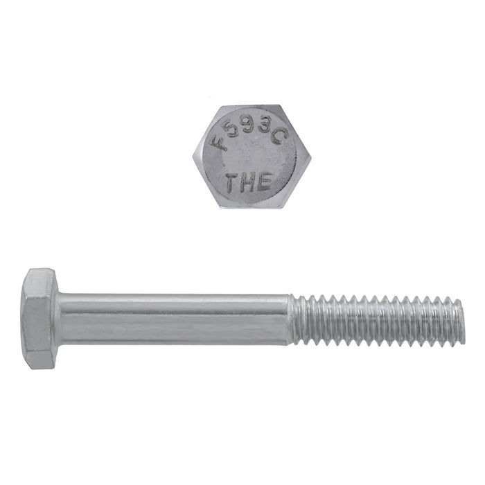 H. Paulin (680) 5000-316 Paulin 1/4"-20 x 2" Hex Head Cap Screws 18.8 Stainless UNC PT 100 Pcs