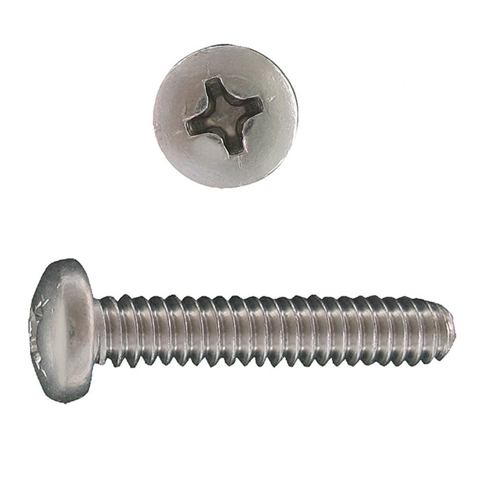 H. Paulin (680) 848-437 Paulin No.10-24 X 1/2" Pan Phillips Head Machine Screws 18.8 Stainless Steel 4pcs