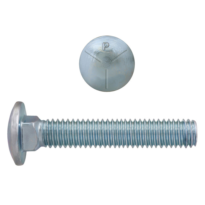 H. Paulin (680) 131-594 Paulin 1/2"-13 x 4" Carriage Bolts Zinc Grade 5 UNC FT 50 Pcs
