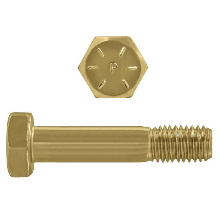 H. Paulin 079-460 Paulin 5/16"-18 x 4-1/2" Hex Head Cap Screws Grade 8 UNC Zinc-Yellow PT 100 Pcs