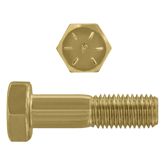 H. Paulin (680) 079-633 Paulin 9/16"-12 x 2-3/4" Hex Head Cap Screws Grade 8 UNC Zinc-Yellow PT 25 Pcs