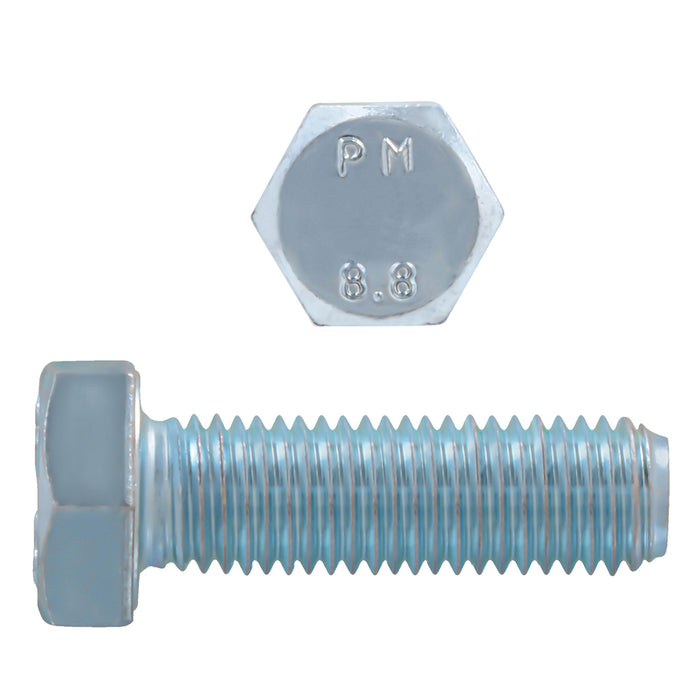 H. Paulin 608-524 Paulin M20-2.50 x 60mm Metric Hex Head Cap Screws CL 8.8 Coarse Zinc DIN933 FT 25 Pcs