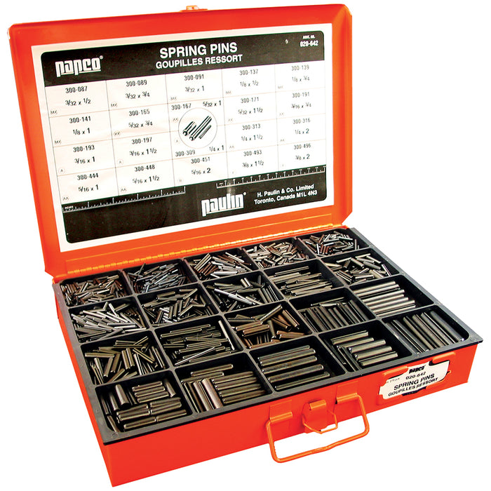 H. Paulin 020-642 Spring Pin Assortment Plain 1Pcs