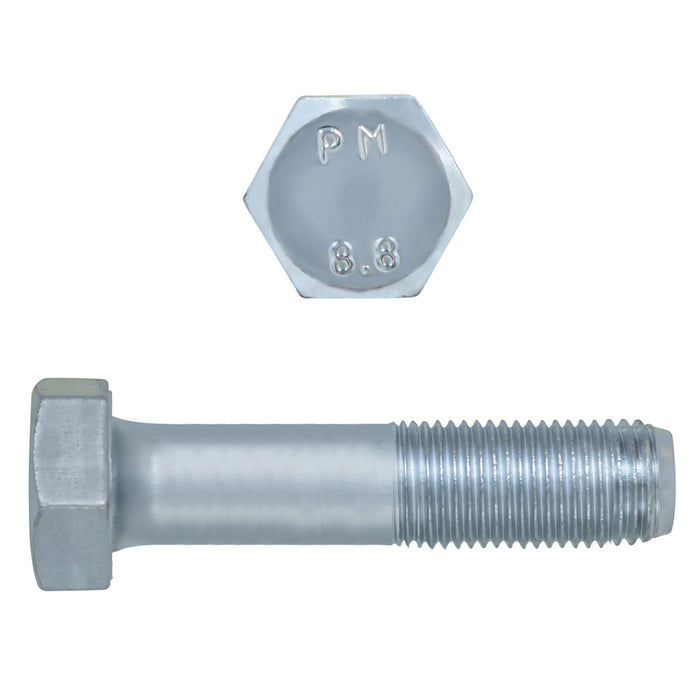 H. Paulin (680) 609-420 Paulin M12-1.50 x 60mm Metric Hex Head Cap Screws CL 8.8 Fine Zinc DIN960 PT 25 Pcs