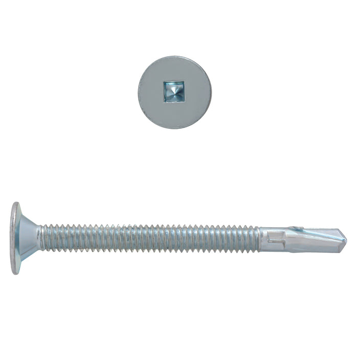 H. Paulin B232-337 Paulin No.12-24 X 2-1/2" Wafer Square Head Self Drilling Screws Zinc 1800pcs