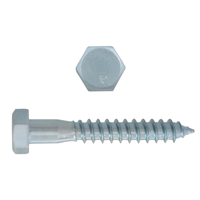H. Paulin (680) 135-451 Paulin 5/16" x 2" Hex Lag Bolts Steel Zinc 100 pcs