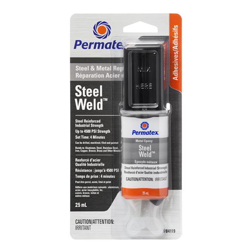Permatex 84119 PERMATEX STEEL WELD 4 MINUTE EPOXY 25ML SYRINGE