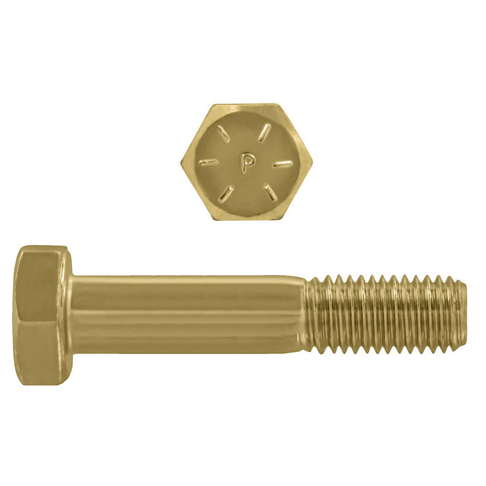 H. Paulin B079-591 Paulin 1/2"-13 x 3-1/4" Hex Head Cap Screws Grade 8 UNC Zinc-Yellow PT 175 Pcs