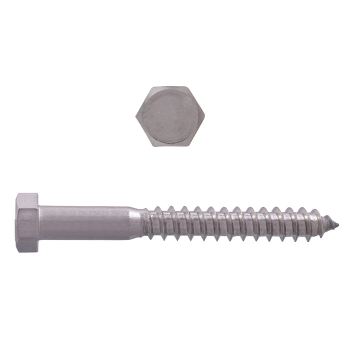 H. Paulin (680) 5003-502 Paulin 3/8" x 3-1/2" Hex Lag Bolts 18.8 Stainless Steel 20 pcs