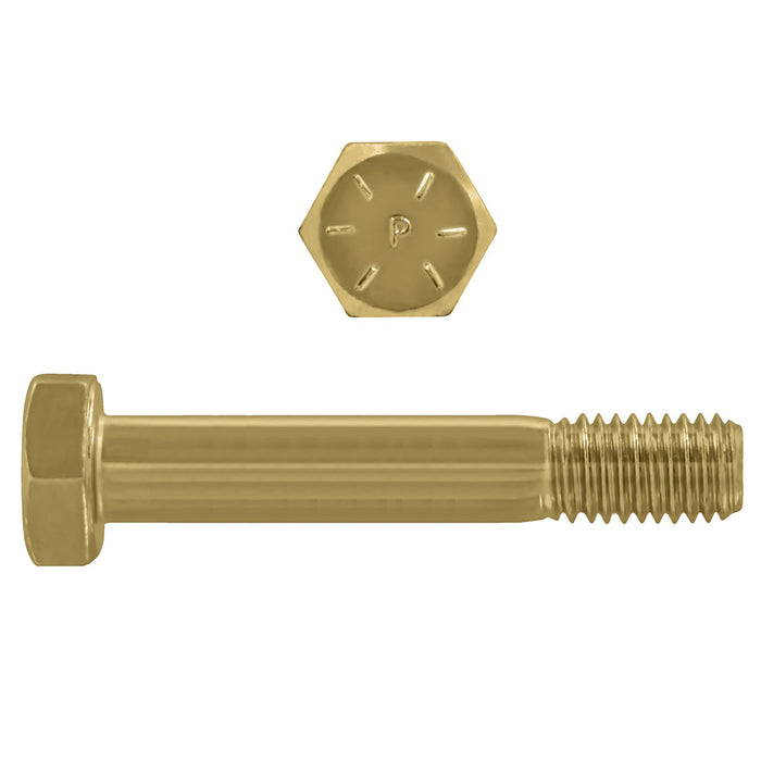 H. Paulin (680) B079-506 Paulin 3/8"-16 x 5" Hex Head Cap Screws Grade 8 UNC Zinc-Yellow PT 225 Pcs