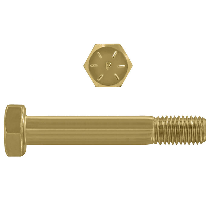 H. Paulin 079-597 Paulin 1/2"-13 x 5-1/2" Hex Head Cap Screws Grade 8 UNC Zinc-Yellow PT 25 Pcs