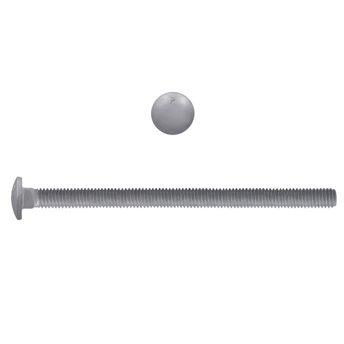 H. Paulin (680) B852-509 Paulin 3/8"-16 x 6" Carriage Bolts Galvanized Grade 2 UNC FT 150 Pcs