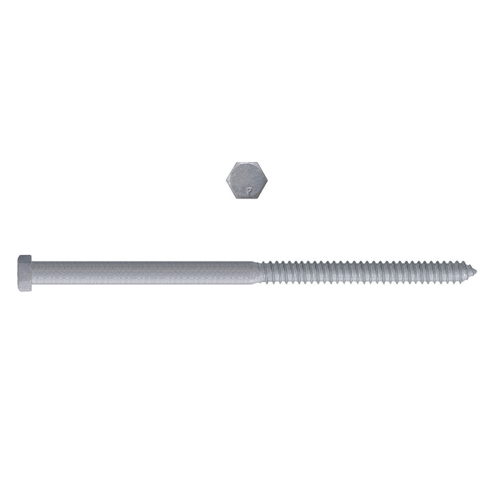 H. Paulin (680) B854-607 Paulin 1/2" x 10" Hex Lag Bolts Steel Galvanized 65 pcs