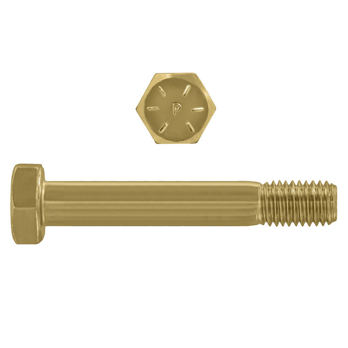 H. Paulin (680) B079-554 Paulin 7/16"-14 x 6" Hex Head Cap Screws Grade 8 UNC Zinc-Yellow PT 125 Pcs
