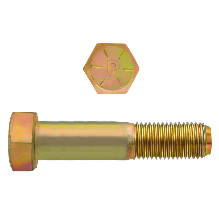 H. Paulin (680) B080-681 Paulin 5/8"-18 x 3-1/2" Hex Head Cap Screws Grade 8 UNF Zinc-Yellow PT 100 Pcs